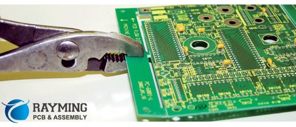 Figure 5,Breaking cut-in-hold part from PCB