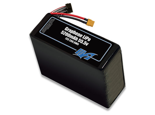 A MaxAmps Graphene LiPo 5200mAh 15S 55.5 volt battery pack