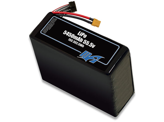 A MaxAmps LiPo 5450mAh 15S 55.5 volt battery pack